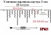 Светодиодная уличная гирлянда 25 метров Бахрома Теплая белая 850 LED с мерцанием 20-40-60 см Белый каучук 2мм
