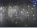 Светодиодная уличная гирлянда 12 метров Бахрома белая 408 LED с мерцанием 20-40-60 см Черный каучук 2 мм