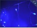 Светодиодная уличная гирлянда 12 метров Бахрома Синие огни 408 Led сосульки 20-40-60 см Белый каучук 2 мм