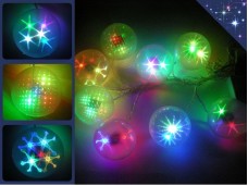 Цветная гирлянда бахрома 3D Шарики 7 см 8 шт Ceiling Colourful Star Ligtht
