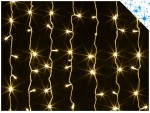 Светодиодная гирлянда Winner Light Новогодний дождь Желтые огни с мерцанием Штора 1.5 х 1.5 метра 12 нитей 160 LED