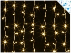 Светодиодная гирлянда Winner Light Новогодний дождь Желтые огни с мерцанием Штора 1.5 х 1.5 метра 12 нитей 160 LED