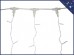 Уличная гирлянда Светодиодный занавес 3х3 метра Белая штора Теплый белый свет с мерцанием 600 LED 16 нитей Белый провод