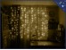 Новогодняя гирлянда желтая Штора 2х2 метра Светодиодный занавес дождь 12 нитей Прозрачный провод