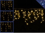 Новогодняя гирлянда Светодиодная бахрома Желтые сосульки 2.5 метра Прозрачный провод