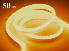 Теплый белый гибкий неон 50 метров односторонний сечение 8х18мм Winner Light IP65