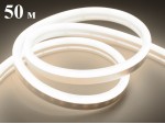 Холодный белый гибкий неон 50 метров односторонний сечение 8х18мм Winner Light IP65