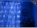 Гирлянда штора Сетка 1.5x1,5 метра Синяя с контроллером 160 LED Прозрачные нити