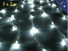 Светодиодная гирлянда Белая штора на окно 3х2 метра водопад с эффектом падающей капли