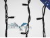Уличная гирлянда Светодиодный занавес 3х3 метра штора синий свет с мерцанием Черный провод 3,2 мм