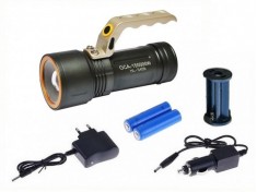 Ручной металлический фонарь HL-3409 аккумуляторный прожектор с зумом