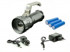Ручной светодиодный фонарь-прожектор JIN-806M-T6 Zoom аккумуляторный блок 3х18560
