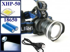 Налобный фонарь JIN-24M-P50 аккумуляторы 18650 х 2шт