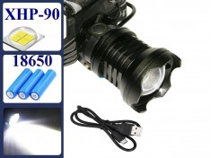 Налобный аккумуляторный фонарь YYC-8090 P90 ZOOM аккумуляторы 18650 х 3шт