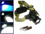 Налобный аккумуляторный фонарь Police HL-K12-2 Синий свет