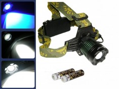 Налобный аккумуляторный фонарь Police HL-K12-2 Синий свет