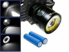 Налобный аккумуляторный фонарик JIN-MX-2185 Мощные светодиоды T6 и COB Led