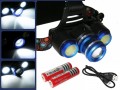 Налобный аккумуляторный фонарь YYC-861-T6 / HL-T200 3 LED T6+2 COB 2х18650