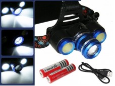 Налобный аккумуляторный фонарь YYC-861-T6 / HL-T200 3 LED T6+2 COB 2х18650