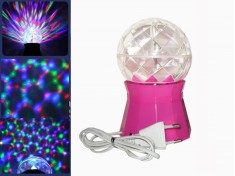 Светодиодная диско лампа цветомузыка с проводом