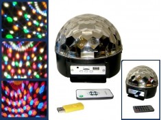 Диско шар цветомузыка ЭКОНОМ Led Magic Ball Light 6 цветов с мп-3 плеером ЭКОНОМ