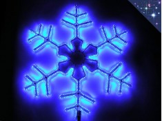 Светодиодная снежинка 60 см Синяя Дюралайт Winner Light